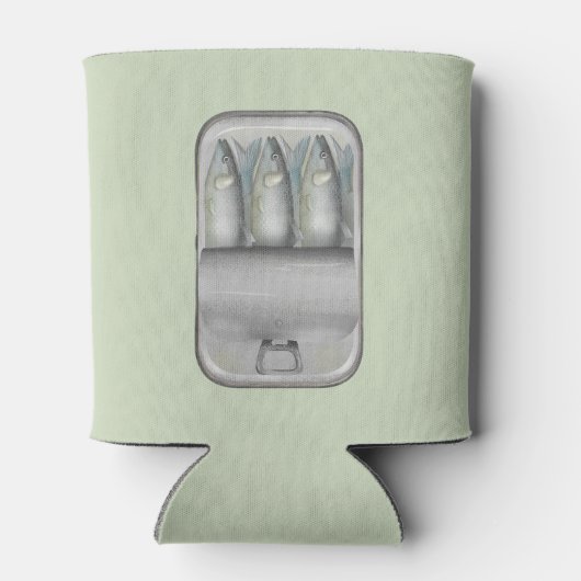 Sardines in een blik blikjeskoeler (Achterkant)