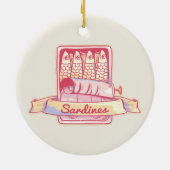 Sardines in een blik keramisch ornament (Achterkant)