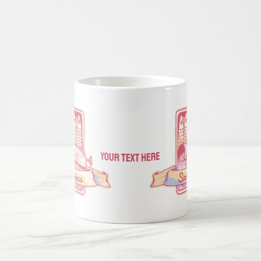 Sardines in een blik koffiemok (Center)