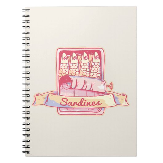 Sardines in een blik notitieboek (Voorkant)