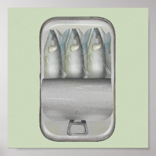Sardines in een blik poster
