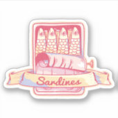 Sardines in een blik sticker (Voorkant)