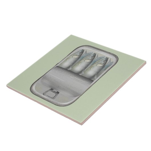 Sardines in een blik tegeltje (Zijkant)