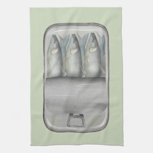 Sardines in een blik theedoek (Verticaal)