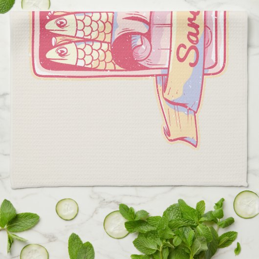 Sardines in een blik theedoek (Gevouwen)