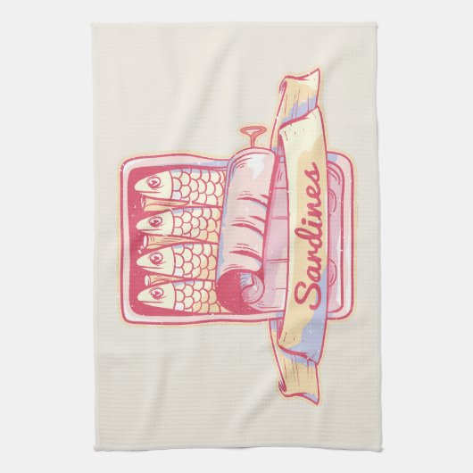 Sardines in een blik theedoek (Verticaal)