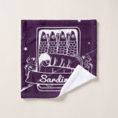 Sardines in een blik Verontwaardigd Bad Handdoek (Wasdoekje)