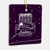 Sardines in een blik Verontwaardigd Keramisch Ornament (Rechts)