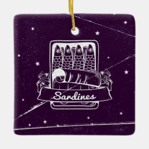 Sardines in een blik Verontwaardigd Keramisch Ornament