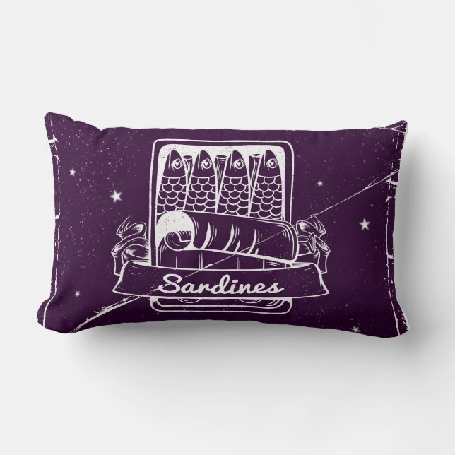Sardines in een blik Verontwaardigd Kussen (Voorkant)