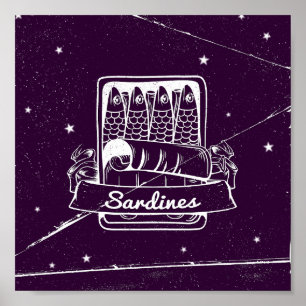 Sardines in een blik Verontwaardigd Poster