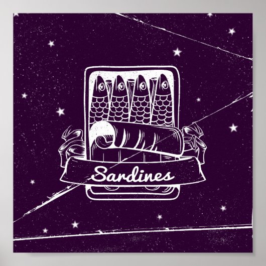 Sardines in een blik Verontwaardigd Poster (Voorkant)
