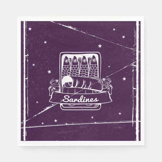 Sardines in een blik Verontwaardigd Servet (Voorkant)