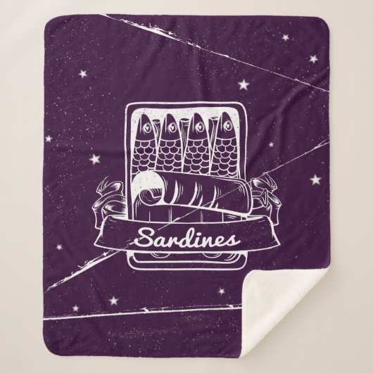 Sardines in een blik Verontwaardigd Sherpa Deken (Voorkant)