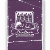 Sardines in een blik Verontwaardigd Sticker (Voorkant)