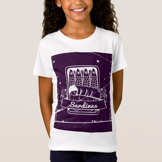 Sardines in een blik Verontwaardigd T-shirt (Voorkant)