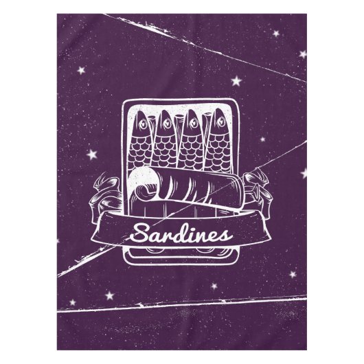 Sardines in een blik Verontwaardigd Tafelkleed (Voorkant)
