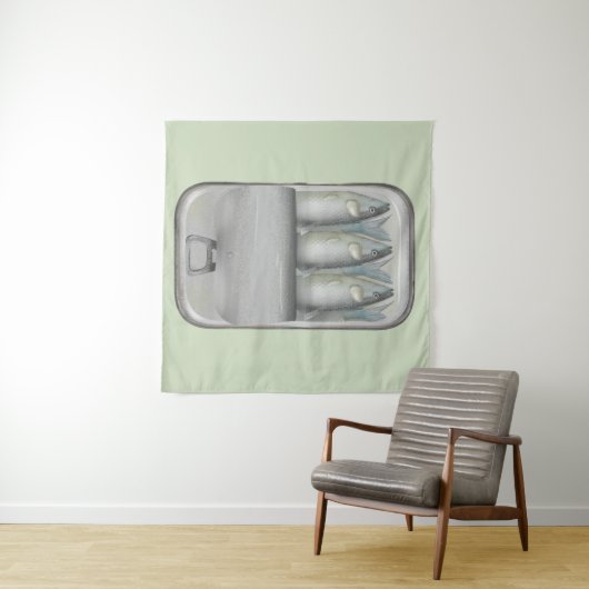 Sardines in een blik wandkleed (In Situ (horizontaal))