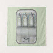 Sardines in een blik wandkleed (Voorkant)