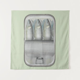 Sardines in een blik wandkleed