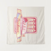 Sardines in een blik wandkleed (Voorkant (horizontaal))