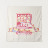 Sardines in een blik wandkleed (Voorkant)