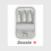 Sardines in een blikje sticker (Vel)