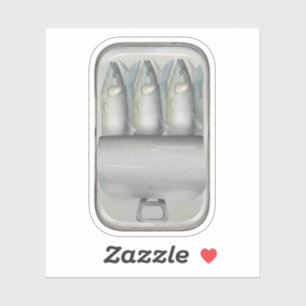 Sardines in een blikje sticker