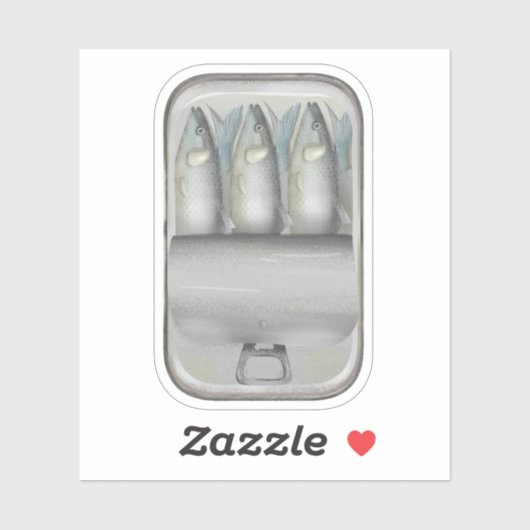 Sardines in een blikje sticker (Vel)
