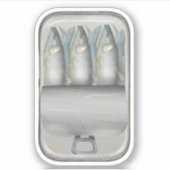 Sardines in een blikje sticker (Voorkant)