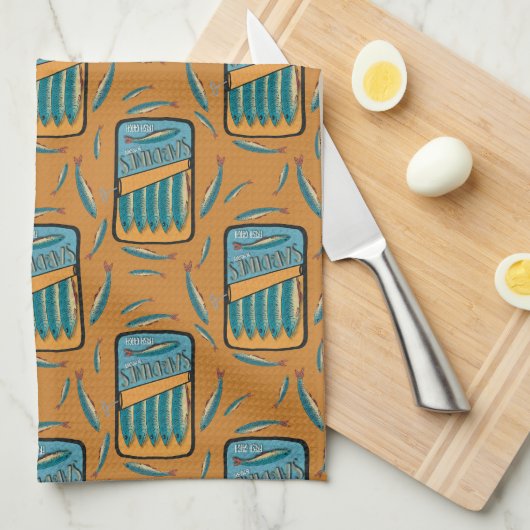 Sardines in mosterd theedoek (Quarter Fold)