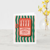 Sardines Ingeblikte Vis Retro Graphic Zomer Voor M Kaart (Gele Bloem)