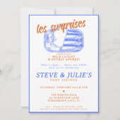 Sardines Ingeblikte Vis Tweeling Multiples Baby sh Kaart (Voorkant)