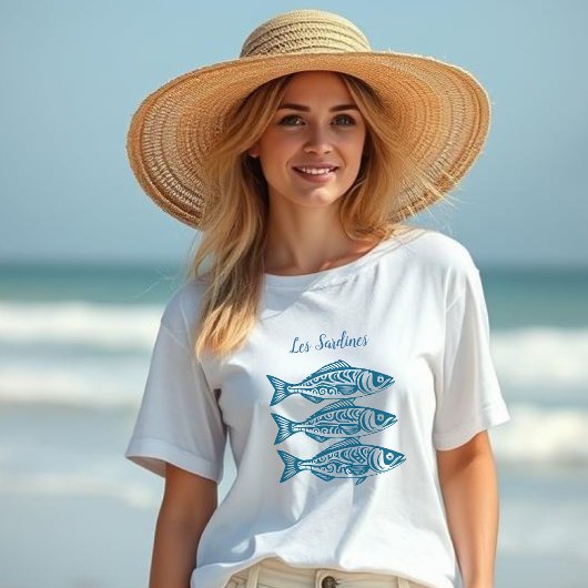 Sardines-Ocean Blue Hawaiian Fisherman Mode T-shirt