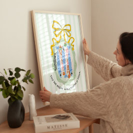Sardines op een bord met gele strik Keukenposter Poster