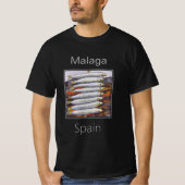 Sardines op een stok, Malaga, Spanje T-shirt (Voorkant)