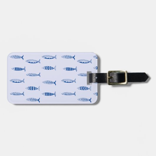 Sardines Patroon Bagagelabel (Voorkant horizontaal)