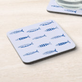 Sardines Patroon Bier Onderzetter (Linkerzijde)