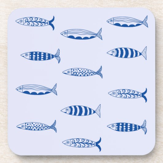 Sardines Patroon Bier Onderzetter (Voorkant)