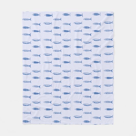 Sardines Patroon Fleece Deken (Voorkant)