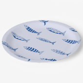Sardines Patroon Papieren Bordje (Gekanteld)