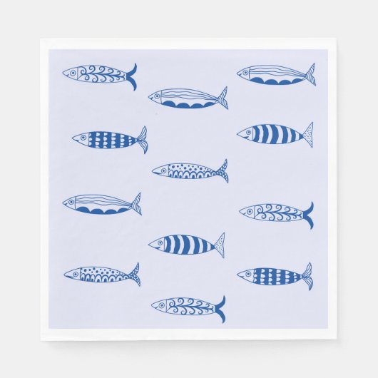 Sardines-patroon Servet (Voorkant)