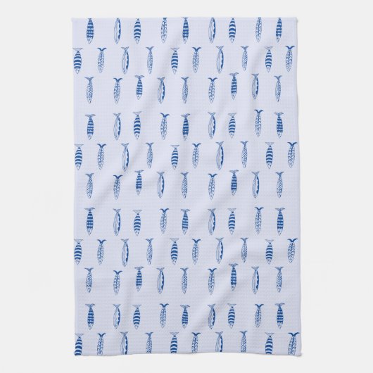 Sardines Patroon Theedoek (Verticaal)