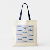 Sardines Patroon Tote Bag (Achterkant)