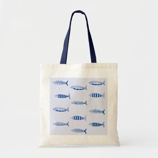 Sardines Patroon Tote Bag (Voorkant)