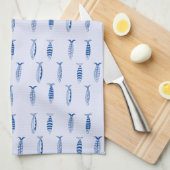 Sardines Pattern Theedoek (Quarter Fold)