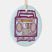 Sardines Rock Funny 80's Stereo Keramisch Ornament (Rechts)