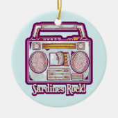Sardines Rock Funny 80's Stereo Keramisch Ornament (Voorkant)