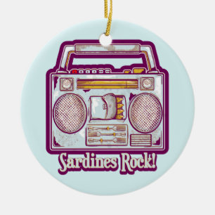 Sardines Rock Funny 80's Stereo Keramisch Ornament