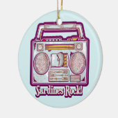 Sardines Rock Funny 80's Stereo Keramisch Ornament (Links)